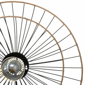 Φωτιστικό τοίχου-απλίκα Alara pakoworld E27 40W χρυσό-μαύρο Φ45x11εκ-199-000541