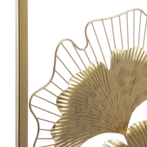 Διακοσμητικό τοίχου Flowerty pakoworld χρυσό μέταλλο 50x2x100εκ-199-000545