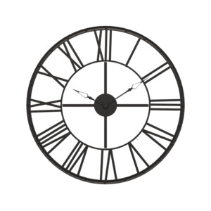 Ρολόι τοίχου Tikter pakoworld μαύρο μέταλλο Φ69.5x4εκ-199-000553