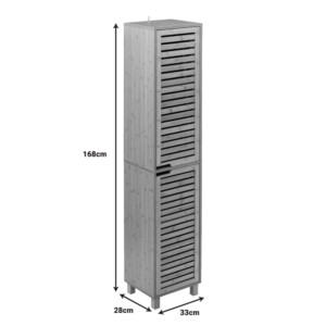 Ντουλάπι-στήλη τοίχου Sicela pakoworld σε φυσική απόχρωση 33x28x168εκ-199-000577