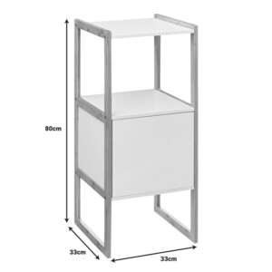 Ντουλάπι τοίχου χαμηλό Derfen pakoworld σε λευκή-φυσική απόχρωση 33x33x80εκ-199-000580