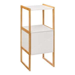 Ντουλάπι τοίχου χαμηλό Derfen pakoworld σε λευκή-φυσική απόχρωση 33x33x80εκ-199-000580