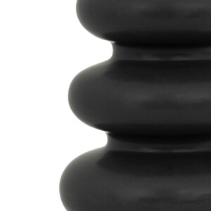 Βάζο Zerve pakoworld κεραμικό σε μαύρη απόχρωση Φ15.2x25εκ-199-000601