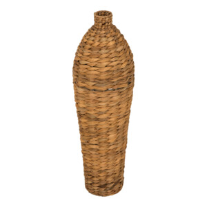 Βάζο Velout pakoworld από υάκινθο σε φυσική απόχρωση Φ18x57εκ-199-000602