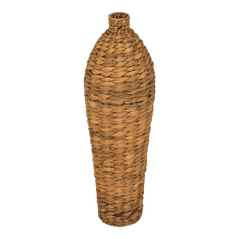 Βάζο Velout pakoworld από υάκινθο σε φυσική απόχρωση Φ18x57εκ-199-000602