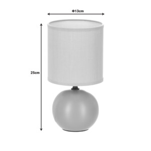 Επιτραπέζιο φωτιστικό PWL-1210 pakoworld Ε14 κεραμικό σε γκρι-καφέ απόχρωση Φ13x25εκ-199-000608