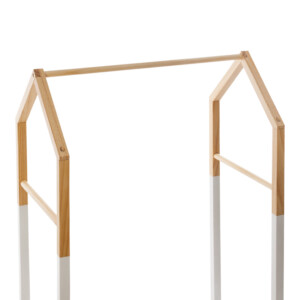 Παιδική κρεμάστρα Holen pakoworld ξύλο πεύκου σε φυσική με λευκή απόχρωση 60x37x100εκ-199-000643