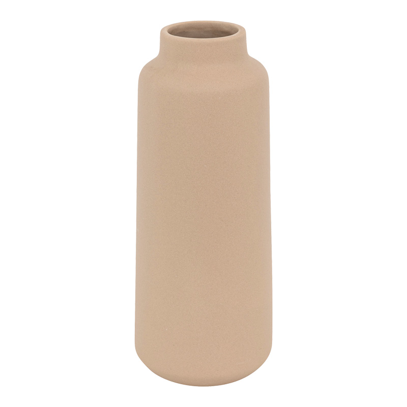 Βάζο Breal pakoworld κεραμικό σε μπεζ απόχρωση Φ12x30εκ-199-000653