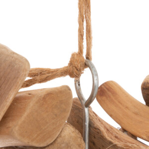 Διακοσμητικό τοίχου καρδιά Herea pakoworld σε φυσική απόχρωση 36x4.5x37εκ-199-000674