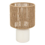 Επιτραπέζιο φωτιστικό Leyda pakoworld κεραμικό σε λευκή-φυσική απόχρωση Φ16x24εκ-199-000677