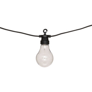 Διακοσμητική γιρλάντα με 10 led φωτάκια Karivan pakoworld σε μαύρη απόχρωση 490x12x6εκ-199-000685