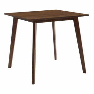 Tραπεζαρία Benson - Orlean pakoworld σετ 5τμχ καρυδί - ύφασμα μπεζ 80x80x75εκ-200-000176