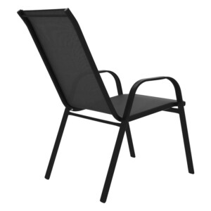 Τραπεζαρία Calan-Watson σετ 3τεμ pakoworld μέταλλο μαύρο-textilene μαύρο Φ60x70εκ-200-000305