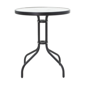 Τραπεζαρία Calan-Watson σετ 3τεμ pakoworld μέταλλο μαύρο-textilene μαύρο Φ60x70εκ-200-000305