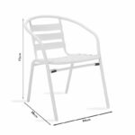 Τραπεζαρία Watson-Tade pakoworld σετ 3τεμ μέταλλο μαύρο-γυαλί Φ60x70εκ-200-000311