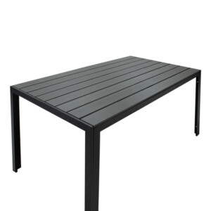 Τραπεζαρία κήπου Nares-Moly σετ 7τεμ pakoworld αλουμίνιο μαύρο-textilene γκρι-200-000379