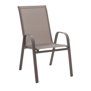 Τραπεζαρία Ensure-Calan σετ 5τεμ pakoworld μέταλλο-textilene καφέ-200-000382