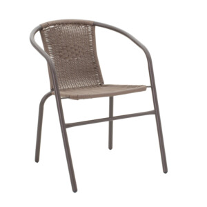 Τραπεζαρία Ensure-Obbi σετ 5τεμ pakoworld μέταλλο-pe καφέ-200-000383