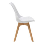 Τραπεζαρία Balou-Gaston σετ 5τεμ pakoworld MDF και pp σε λευκή-φυσική απόχρωση Φ100x73εκ-200-000472