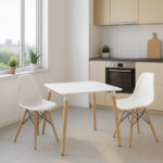 Φοιτητικό πακέτο επίπλων τραπεζαρίας Julita-Natali pakoworld σετ 3 τμχ-200-000506