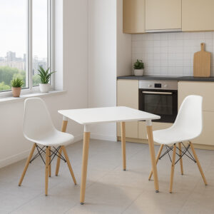 Φοιτητικό πακέτο επίπλων τραπεζαρίας Julita-Natali pakoworld σετ 3 τμχ-200-000506