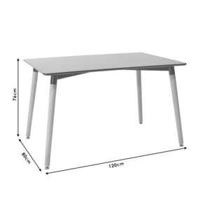 Τραπεζαρία Natali-Julita pakoworld σετ 5τεμ μαύρο-φυσικό 120x80x76εκ-200-000632