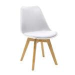 Tραπεζαρία Natali-Gaston σετ 5τμχ λευκό σε απόχρωση λευκό-φυσικό 120x80x73εκ-200-000635