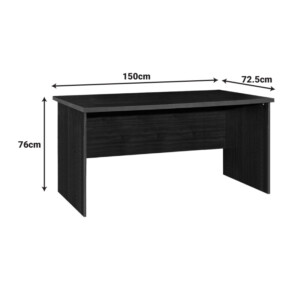 Φοιτητικό πακέτο επίπλων γραφείου Payton-Presley pakoworld ανθρακί-wenge σετ 2 τμχ-200-000716