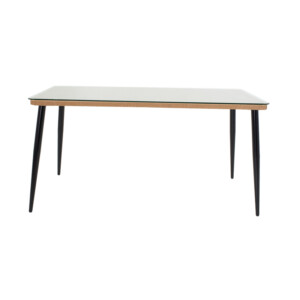 Τραπεζαρία Naoki A pakoworld σετ 5 τμχ rattan φυσικό-μαύρο μέταλλο-γυαλί 160x90x78εκ-200-000753