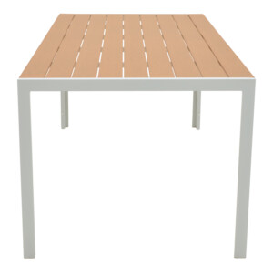 Τραπεζαρία Mabu-Nares σετ 7τεμ pakoworld λευκό αλουμίνιο και plywood σε φυσικό χρώμα 180x90x72.5εκ - Image 13