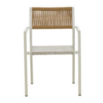 Τραπεζαρία Savor-Kliton σετ 3τεμ pakoworld λευκό αλουμίνιο και rattan σε φυσικό χρώμα 80x80x74εκ-200-000788