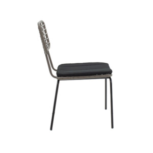 Τραπεζαρία Naoki - Kliton σετ 3τεμ pakoworld ανθρακί αλουμίνιο και μέταλλο σε μαύρη απόχρωση 80x80x74εκ-200-000789