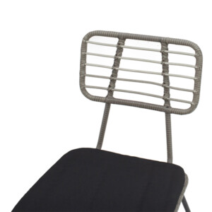 Τραπεζαρία Naoki - Kliton σετ 3τεμ pakoworld ανθρακί αλουμίνιο και μέταλλο σε μαύρη απόχρωση 80x80x74εκ-200-000789