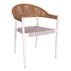 Τραπεζαρία Kliton - Elation σετ 3τεμ pakoworld αλουμίνιο σε λευκή απόχρωση 80x80x74εκ-200-000794