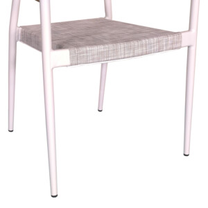 Τραπεζαρία Kliton - Elation σετ 3τεμ pakoworld αλουμίνιο σε λευκή απόχρωση 80x80x74εκ-200-000794