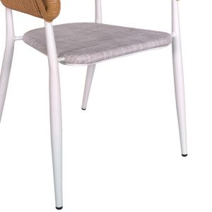 Τραπεζαρία Kliton - Raven σετ 3τεμ pakoworld αλουμίνιο σε λευκή απόχρωση 80x80x74εκ-200-000796