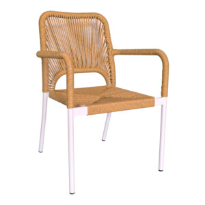 Τραπεζαρία Kliton - Norture σετ 3τεμ pakoworld αλουμίνιο σε λευκή απόχρωση 80x80x74εκ-200-000798