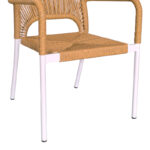 Τραπεζαρία Kliton - Norture σετ 3τεμ pakoworld αλουμίνιο σε λευκή απόχρωση 80x80x74εκ-200-000798