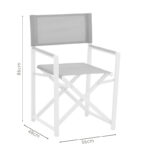 Τραπεζαρία Kliton - Mabu σετ 5τεμ pakoworld αλουμίνιο σε λευκή απόχρωση 80x80x74εκ-200-000800