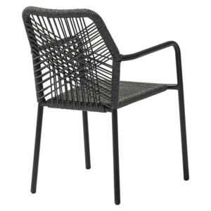 Τραπεζαρία Kliton-Kherson σετ 5τεμ pakoworld αλουμίνιο σε ανθρακί απόχρωση 80x80x74εκ-200-000846