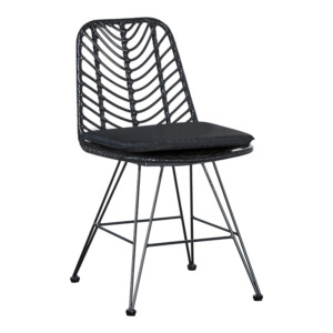 Τραπεζαρία Kliton-Naoki σετ 5τεμ pakoworld ανθρακί αλουμίνιο και μέταλλο σε μαύρη απόχρωση 80x80x74εκ-200-000856