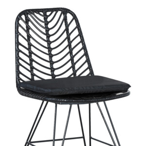 Τραπεζαρία Kliton-Naoki σετ 5τεμ pakoworld ανθρακί αλουμίνιο και μέταλλο σε μαύρη απόχρωση 80x80x74εκ-200-000856