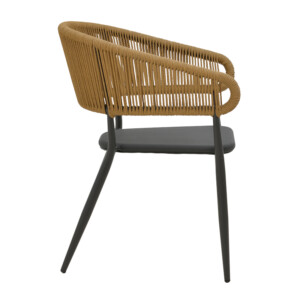 Τραπεζαρία Kliton-Raven σετ 3τεμ pakoworld  αλουμίνιο σε ανθρακί απόχρωση 80x80x74εκ-200-000857