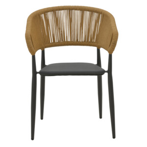 Τραπεζαρία Kliton-Raven σετ 3τεμ pakoworld  αλουμίνιο σε ανθρακί απόχρωση 80x80x74εκ-200-000857