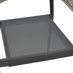 Τραπεζαρία Kliton- Elation σετ 3τεμ pakoworld  αλουμίνιο σε ανθρακί απόχρωση 80x80x74εκ-200-000859