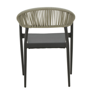 Τραπεζαρία Kliton- Elation σετ 5τεμ pakoworld  αλουμίνιο σε ανθρακί απόχρωση 80x80x74εκ-200-000860