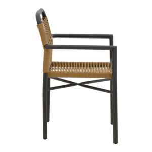 Τραπεζαρία Kliton-Clutch σετ 3τεμ pakoworld  αλουμίνιο σε ανθρακί απόχρωση 80x80x74εκ-200-000863