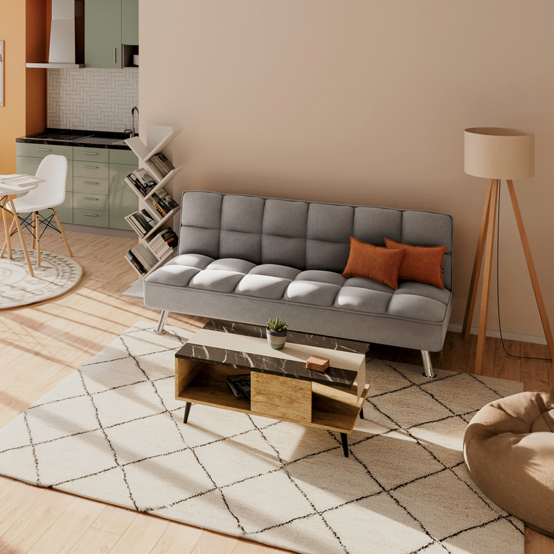 Φοιτητικό πακέτο επίπλων σαλονιού Smooth pakoworld σετ 2τεμ-200-000893