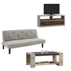 Φοιτητικό πακέτο επίπλων σαλονιού Ease pakoworld σετ 3τεμ-200-000895