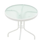 Τραπεζαρία Valor-Confidence B σετ 3τεμ pakoworld μέταλλο σε λευκή απόχρωση Φ60x70εκ-200-000919